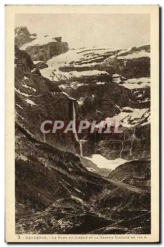 Cartes postales Gavarnie Le Fond Du Cirque Et La Grande Cascade De