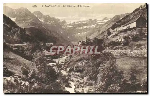 Cartes postales Gavarnie Cirque et le Gave