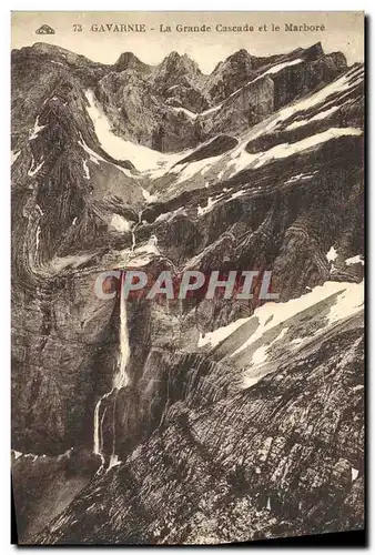 Cartes postales Gavarnie La Grande Cascade et le Marbore