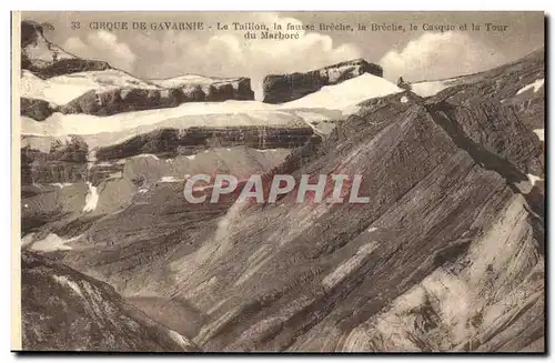 Cartes postales Gavarnie Cirque De Le Taillon la Fausse Breche Le casquet et la tour du MArbore