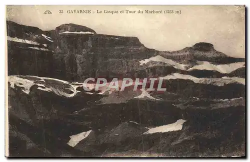 Cartes postales Gavarnie Le casque et Tour du Marbore