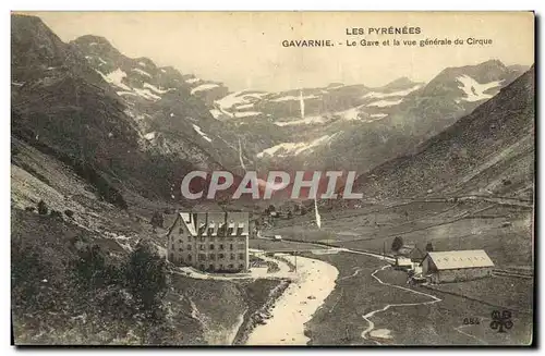 Cartes postales Gavarnie Le Gave et la Vue Generale du Cirque