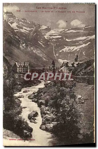 Cartes postales Gavarnie Le Gave Et Le Cirque vus Du Village