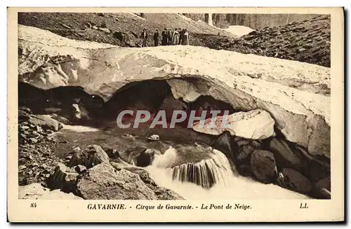 Cartes postales Gavarnie Cirque de Gavarnie Le Pont de Neige