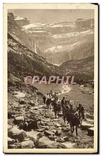 Ansichtskarte AK Gavarnie Retour Du Cirque Anes Mules