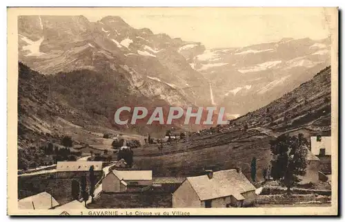 VINTAGE POSTCARD Gavarnie the Circus Seen of the Village
