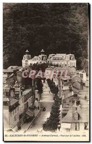 Cartes postales Bagneres de Bigorre Avenue Carnot Vue Sur le Casino