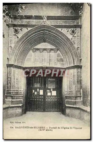 Cartes postales Bagneres de Bigorre Portail de l Eglise st Vincent