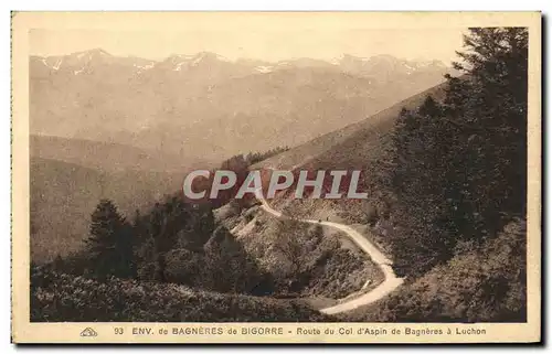 Ansichtskarte AK Env de Bagneres de Bigorre Route du Col d Aspin de Bagneres a Luchon