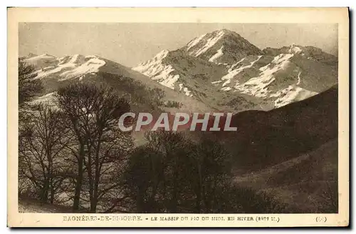 Cartes postales Bagneres de Bigorre Le Massif du pic du Midi en hiver