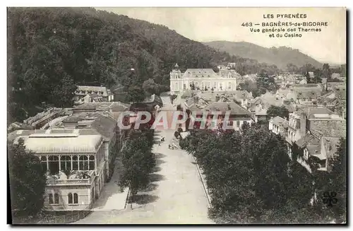 Cartes postales Bagneres de Bigorre Vue generale des Thermes et du Casino