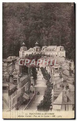 Cartes postales Bagneres de Bigorre Avenue Carnot Vue sur le Casino