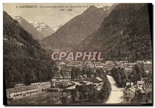 Cartes postales Cauterets Vue generale prise du Mamelon Vert