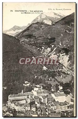 Cartes postales Cauterets Vue Generale Le Monne
