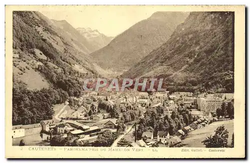 Cartes postales Cauterets Panorama pris du Mamelon Vert