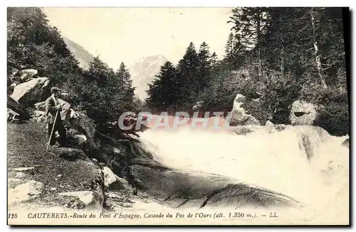 Ansichtskarte AK Cauterets Route du Pont D Espagne Cascade du Pas de L Ours