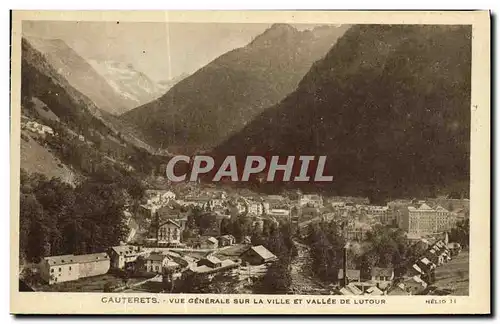 Cartes postales Cauterets Vue Generale Sur LA Ville Et vVallee De Lutour