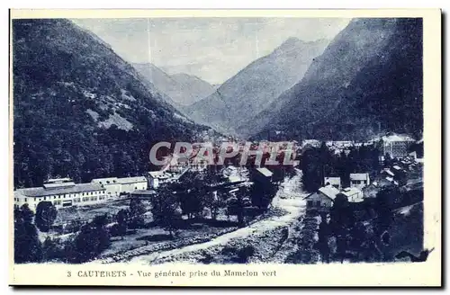 Cartes postales Cauterets Vue Generale Prise du Mamelon Vert