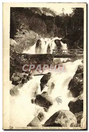 Ansichtskarte AK Cauterets Ensemble de la cascade de Lutour