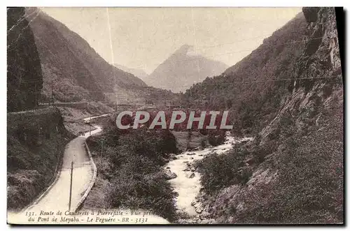 Cartes postales Route de Cauterets Pierrefitte Vue Prise du Pont de Meyba Le Peguere