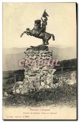 Cartes postales Ballon d Alsace Statue De Jeanne D Arc Au Sommet