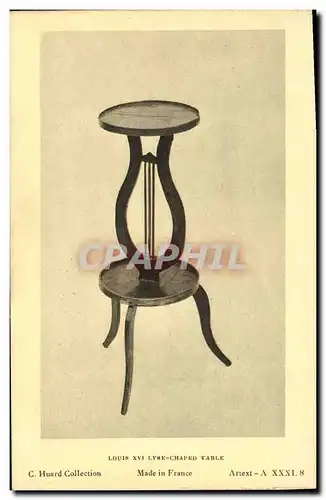Cartes postales Louis XVI Lyre Chaped Table
