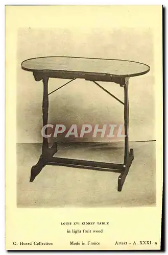 Ansichtskarte AK Louis XVI Kidney Table in light friut wood