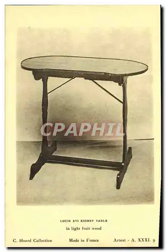 Cartes postales Louis XVI Kidney Table in light friut wood