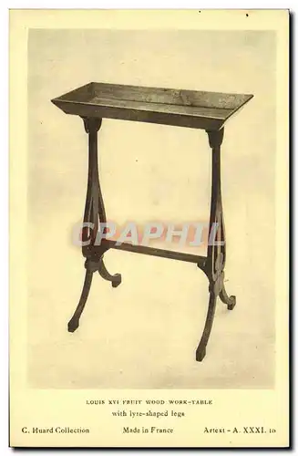 Ansichtskarte AK Louis XVI Wood Work Table with lyre shaped legs