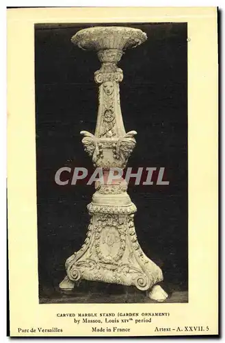 Cartes postales Carved Marble Stand by Massou Louis XlV th period Parc de Versailles