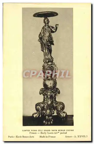 Ansichtskarte AK Carved wood gilt stand wuth human figure France Early louis XIV th peroid Paris Ecole Beaux Arts