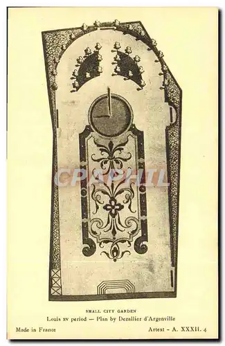 Ansichtskarte AK Small City Garden Louis XV period Plan by Dezallier d Argenville