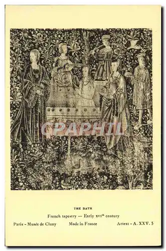 Cartes postales The Bath French tapestry Early XVl th Century Paris Musee de Cluny