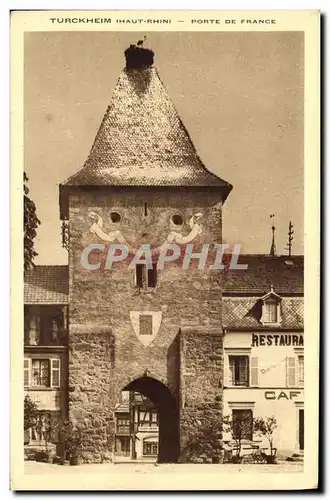 Ansichtskarte AK Turckheim Porte De France Cigogne