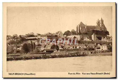 Ansichtskarte AK Neuf Brisach Pont du Rhin Vue Vers Vieux Brisach