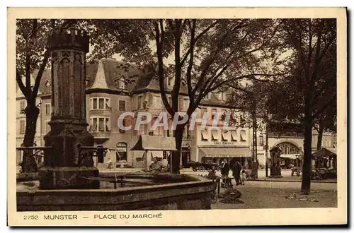 Ansichtskarte AK Munster Place Du Marche