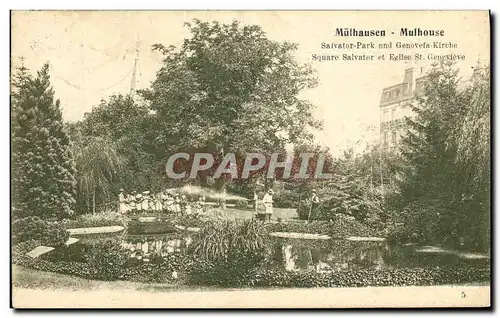 Cartes postales Mulhouse Square Salvator et Eglise St Genevieve Enfants