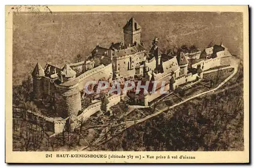 Cartes postales Chateau du Haut K�nigsbourg Vue prise a vol d oiseau