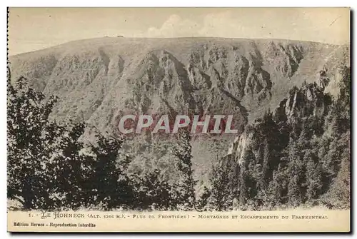 Ansichtskarte AK Le Hohneck Montagnes et escarpements du Frankenthal