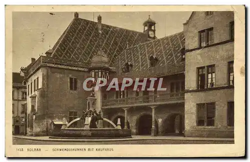 Ansichtskarte AK Colmar Schwendibrunnen mit Kaufhaus