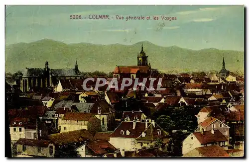 Cartes postales Colmar Vue generale et les Vosges