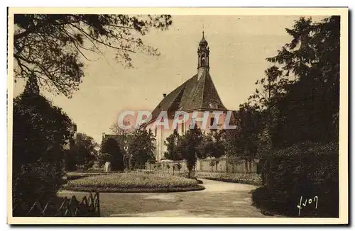 Ansichtskarte AK Colmar Eglise et Parc du Lycee Bartholdi