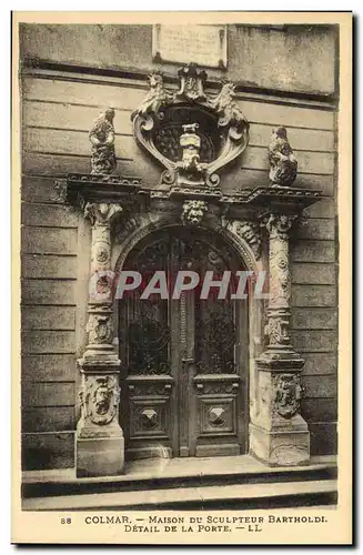 Cartes postales Colmar Maison Du Sculpteur Bartholdi Detail de la porte