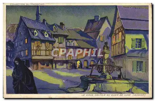 Cartes postales Colmar Le vieux Colmar au clair de lune