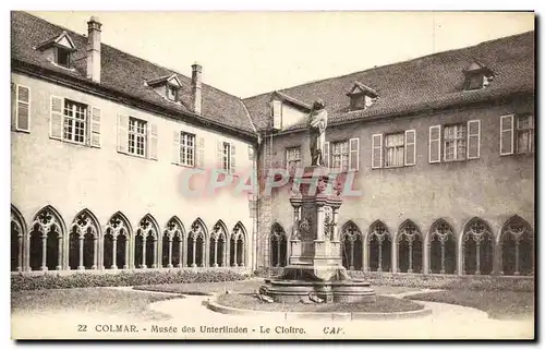 Cartes postales Colmar Musee des Unterlinden Le Cloitre