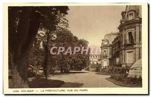 Cartes postales Colmar la prefecture Vue du parc