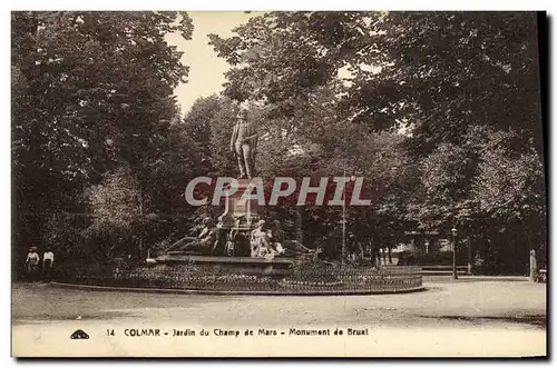 Cartes postales Colmar Jardin du Champ de Mars Monument de Brust