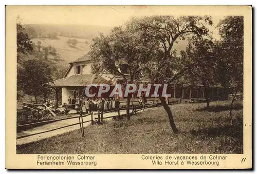 Cartes postales Colmar Colonies de Vacances de Villa Horst a Wasserbourg Enfants