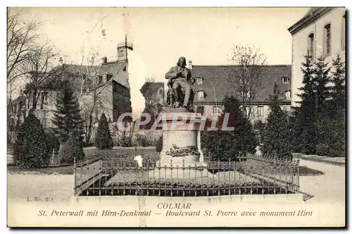 Ansichtskarte AK Colmar Boulevard St Pierre avec monument Hirn