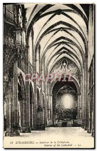 Ansichtskarte AK Strasbourg Interieur de la Cathedrale orgue